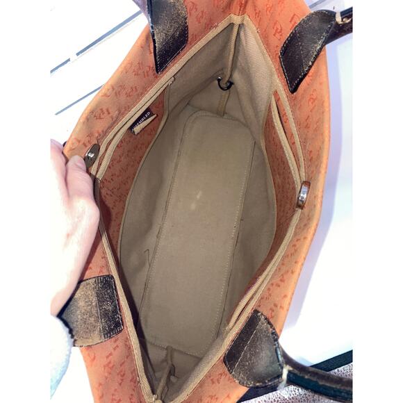 DOONEY & BOURKE VINTAGE LARGE CANVAS SIGNATURE SHOULDER BAG - Picture 14 of 16